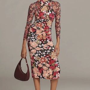 Chic Floral Long Sleeve Dress